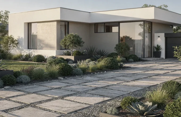 aménagement d'un jardin d'une maison contemporaine