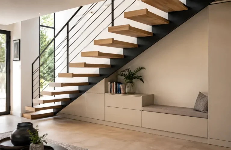 aménagement sous escalier sans contremarche