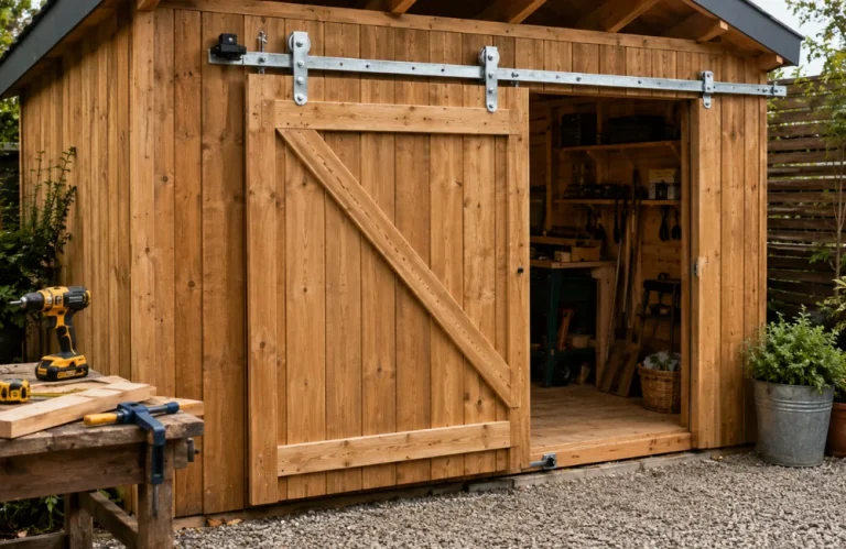 Comment fabriquer une porte coulissante pour un abri de jardin ?