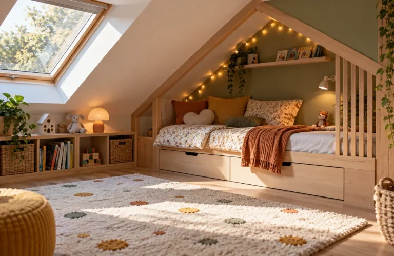 lit cabane enfant sous pente lit cabane sous pente chambre d'enfant